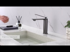 Solo mezclador del lavabo de la manija agujero moderno de cobre amarillo del buque del solo en Chrome Matte Black Gold Grey