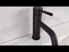 Solo mezclador del lavabo de la manija del solo agujero moderno de cobre amarillo en Matte Black