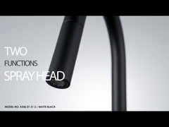 Grifo monomando de la cocina del rociador del tirón-Abajo SUS304 con dos la función Sprayhead