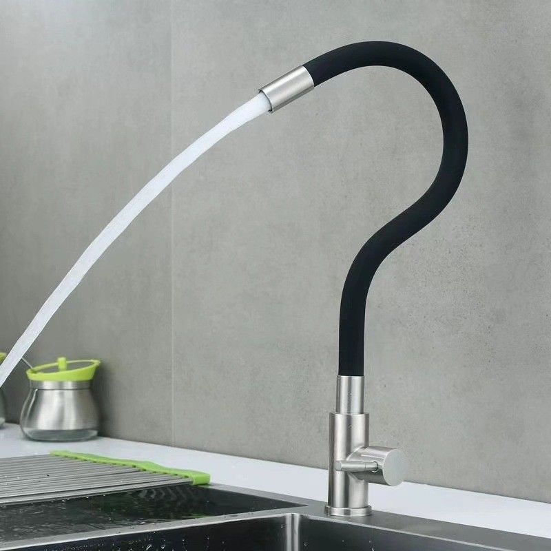 Canalón colorido flexible solamente manija fría del grifo del golpecito de la cocina SUS304 de la sola