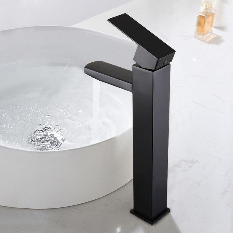 Mezclador de acero inoxidable del lavabo de la manija del solo agujero del buque SUS304 solo en Chrome Matte Black Gold Sn