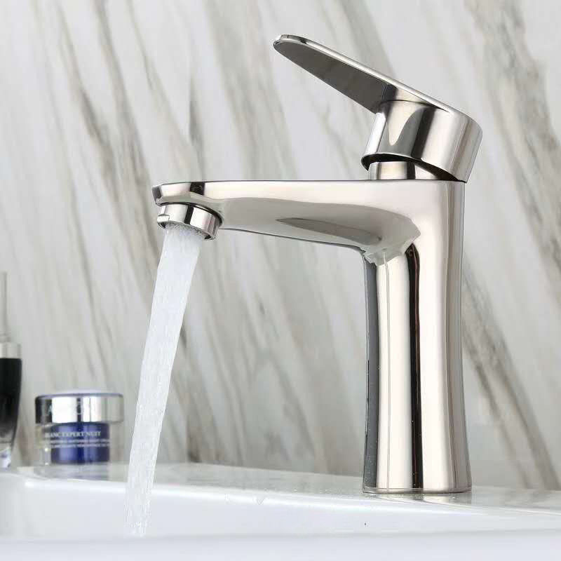 Solo mezclador de acero inoxidable del lavabo de la manija del solo agujero SUS304 en oro del SN de Matte Black Chrome