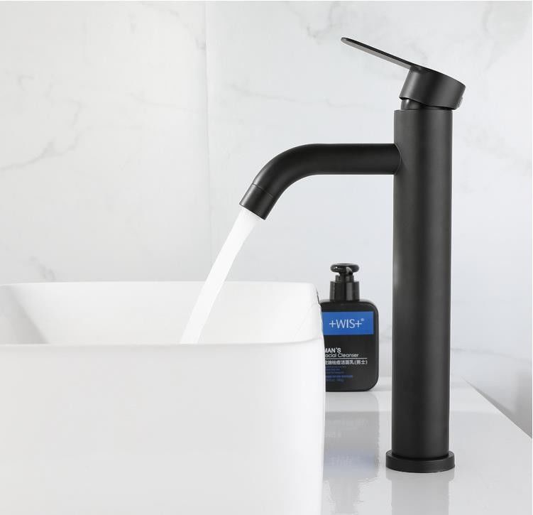 Solo mezclador caliente y frío del lavabo de la manija en Chrome Matte Black Gold Sn Finish