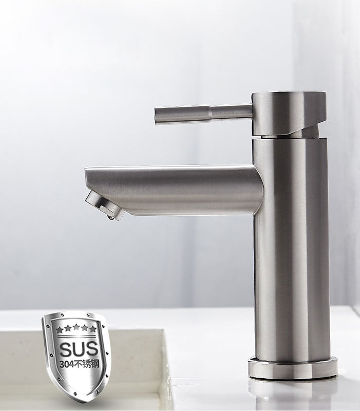 Solo mezclador de acero inoxidable del lavabo de la manija del solo agujero SUS304 en oro del SN de Matte Black Chrome