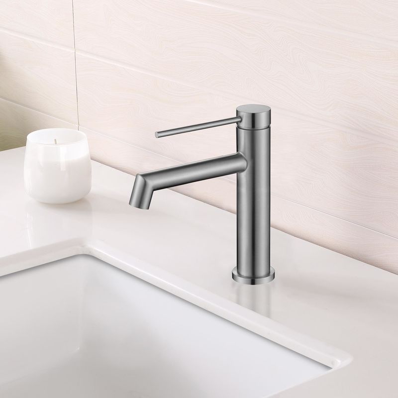 Solo mezclador de acero inoxidable del lavabo de la manija del solo agujero SUS304 en oro del SN de Matte Black Grey