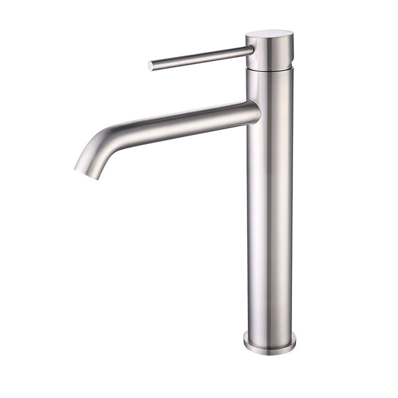 Mezclador de acero inoxidable del lavabo de la manija del solo agujero del buque SUS304 solo en Grey Matte Black Gold Sn