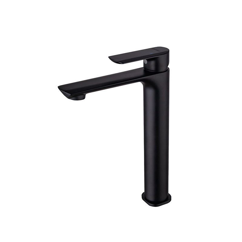Solo golpecito de mezclador del lavabo de la manija agujero de cobre amarillo del buque del solo en Chrome Matte Black Grey Gold