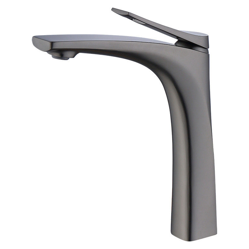Solo golpecito de mezclador del lavabo de la manija agujero moderno de cobre amarillo del buque del solo en Chrome Matte Black Gold Grey