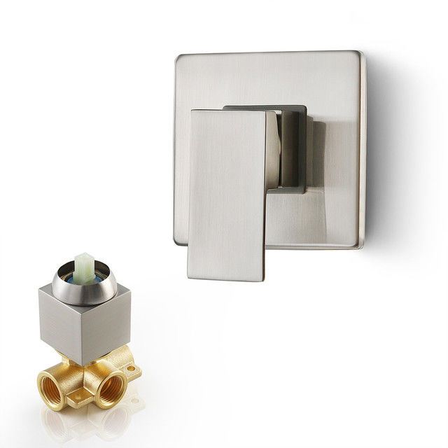 La presión de Chrome Matte Black Square Shower Handle equilibró el 1/2 en áspero en equipo de ajuste de la válvula